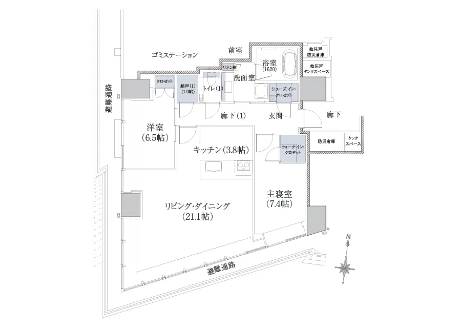 O-88.40-2LDK+WIC+SIC+N