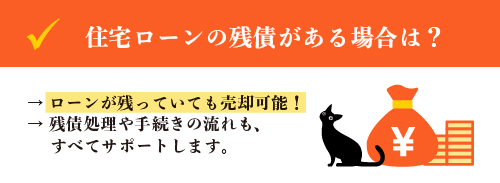 住宅ローンの残債がある場合は？